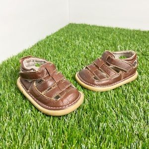 Team Brown Leather Toddler Sandals